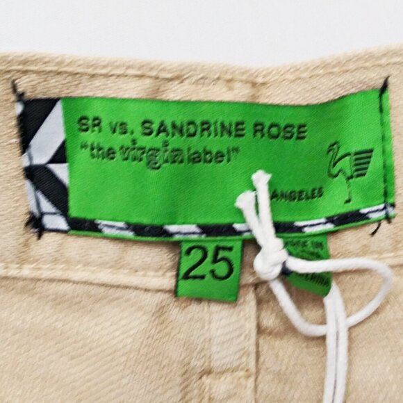 SANDRINE ROSE Slouchy Long Jean Shorts Cut Off Distressed Linen Jorts Sz 25 NWT - Picture 7 of 11